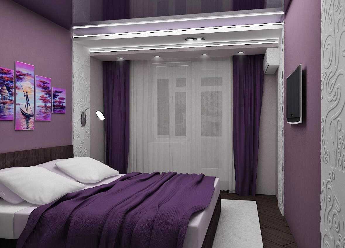 Темно Фиолетовая Спальня