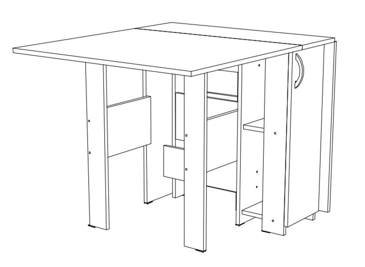 СТК-002 стол-книжка с баром сборка