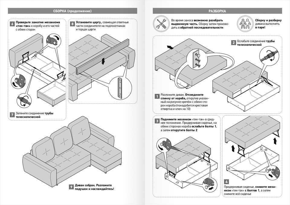 Виды механизмов для кресла-кровати