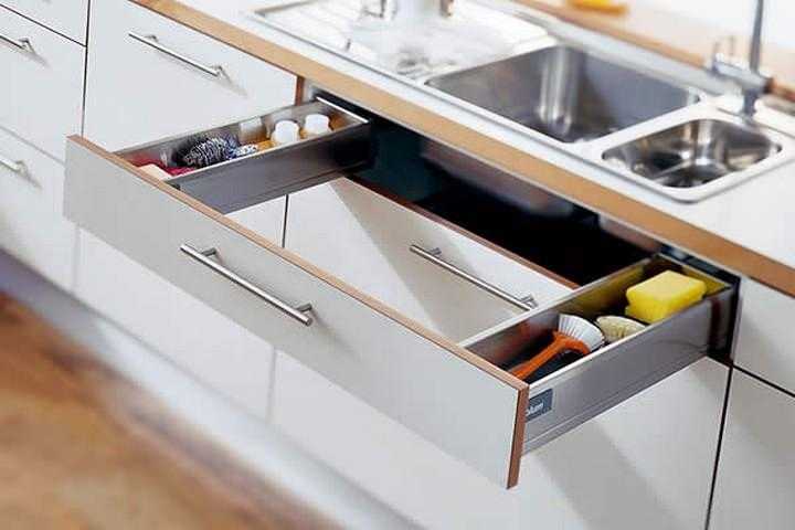 Шкаф под мойку для кухни, виды конструкций по форме и наполнению .