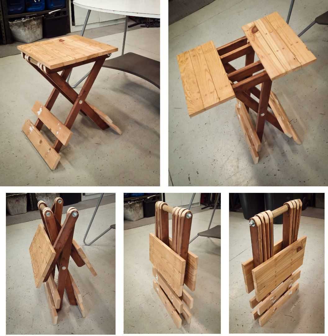 Разборный стол из дерева