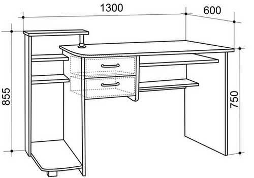 Оптимальная ширина рабочего стола. как выбрать компьютерный стол для жилища: основные параметры и характеристики