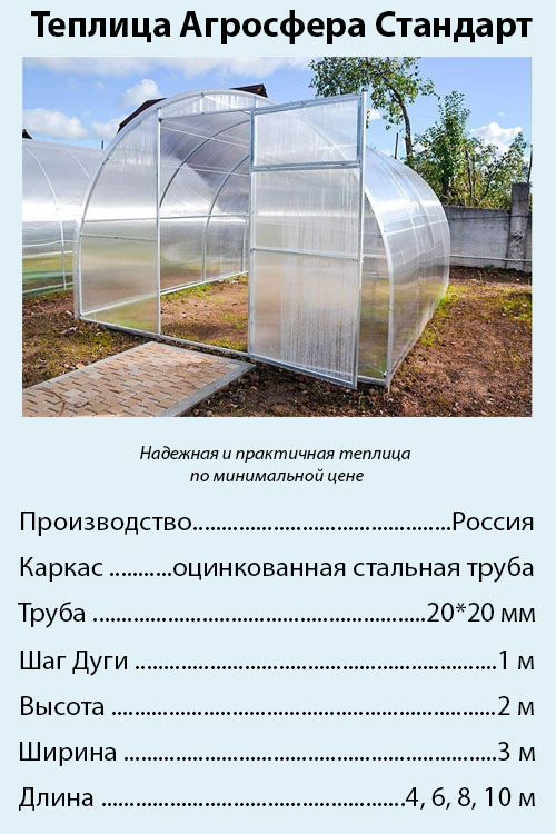 Особенности теплицы агросфера: 3 вида