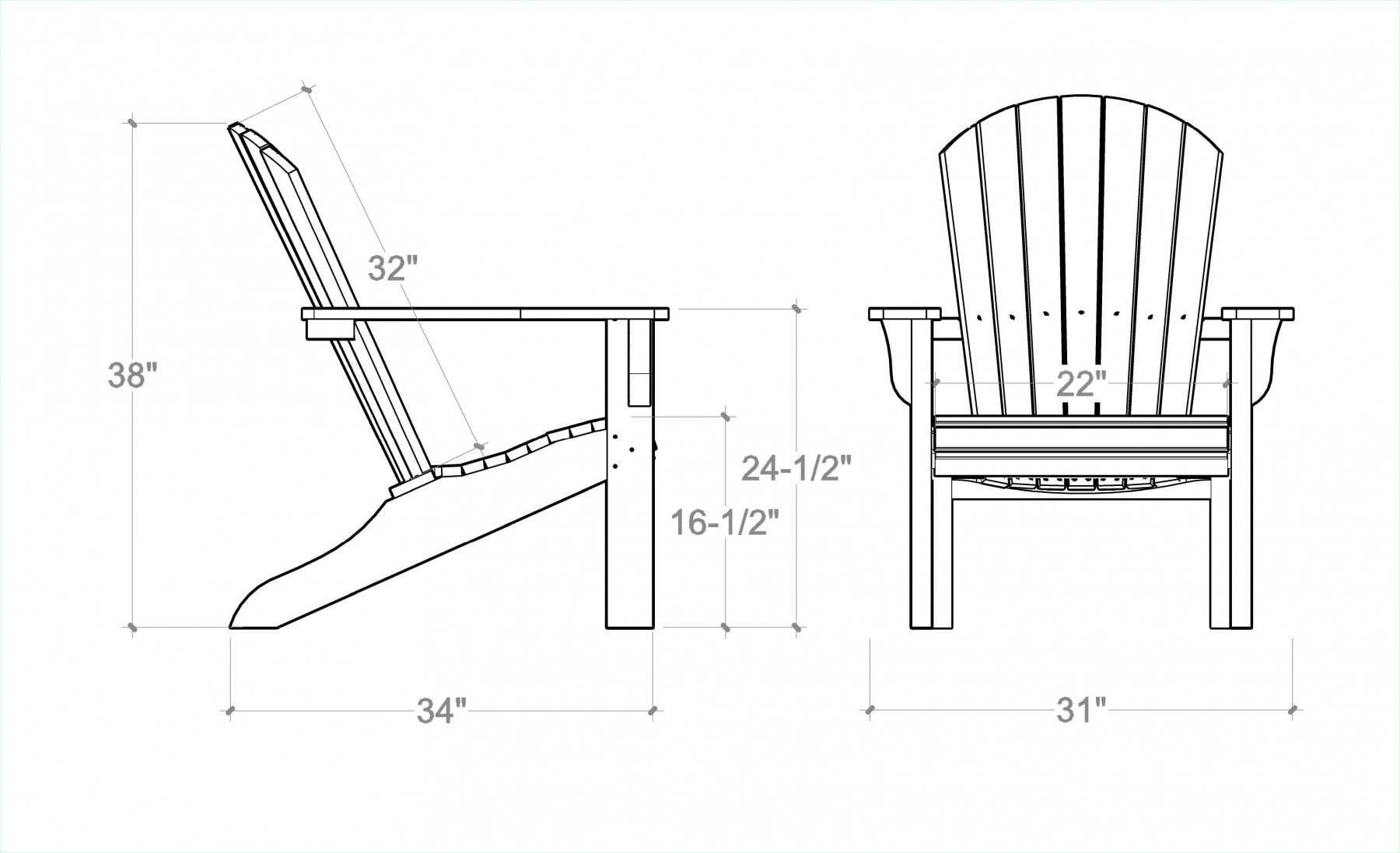 кресло лежак из фанеры чертежи