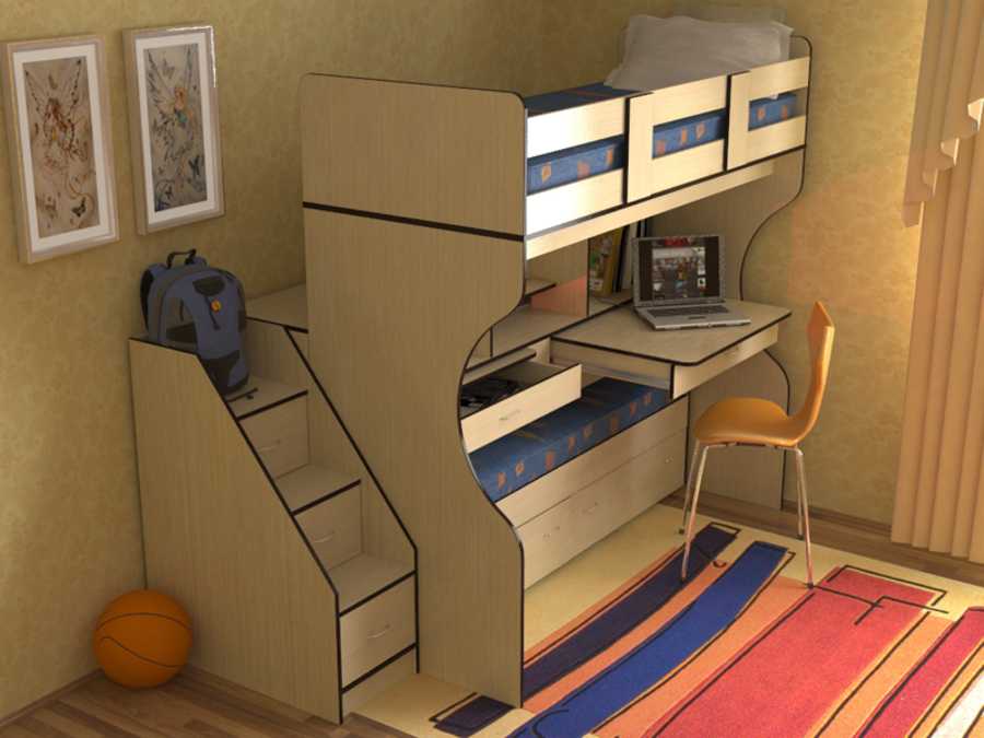Двухъярусная кровать с диваном: какие бывают и как выбрать модель