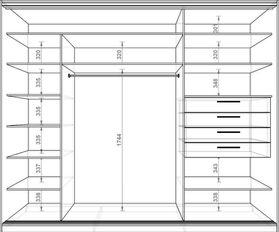 Как правильно рассчитать высоту, ширину, глубину и наполнение для изготовления дверей для шкафа-купе Собираем шкаф-купе