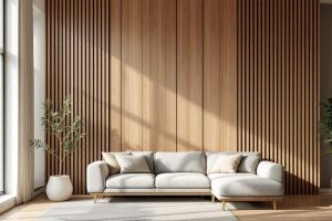 Деревянные реечные панели в интерьере