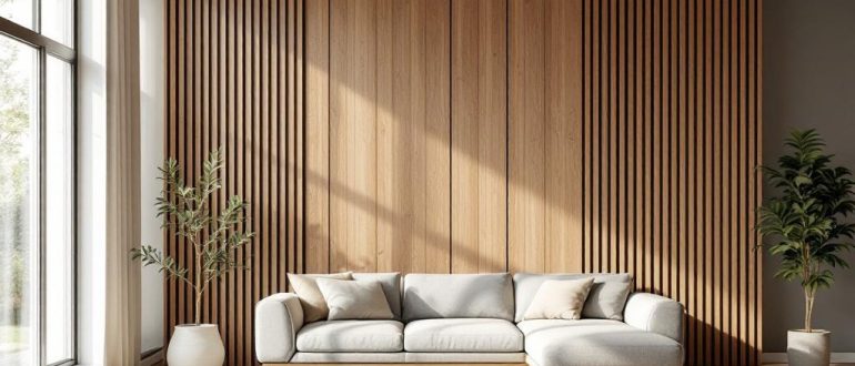 Деревянные реечные панели в интерьере