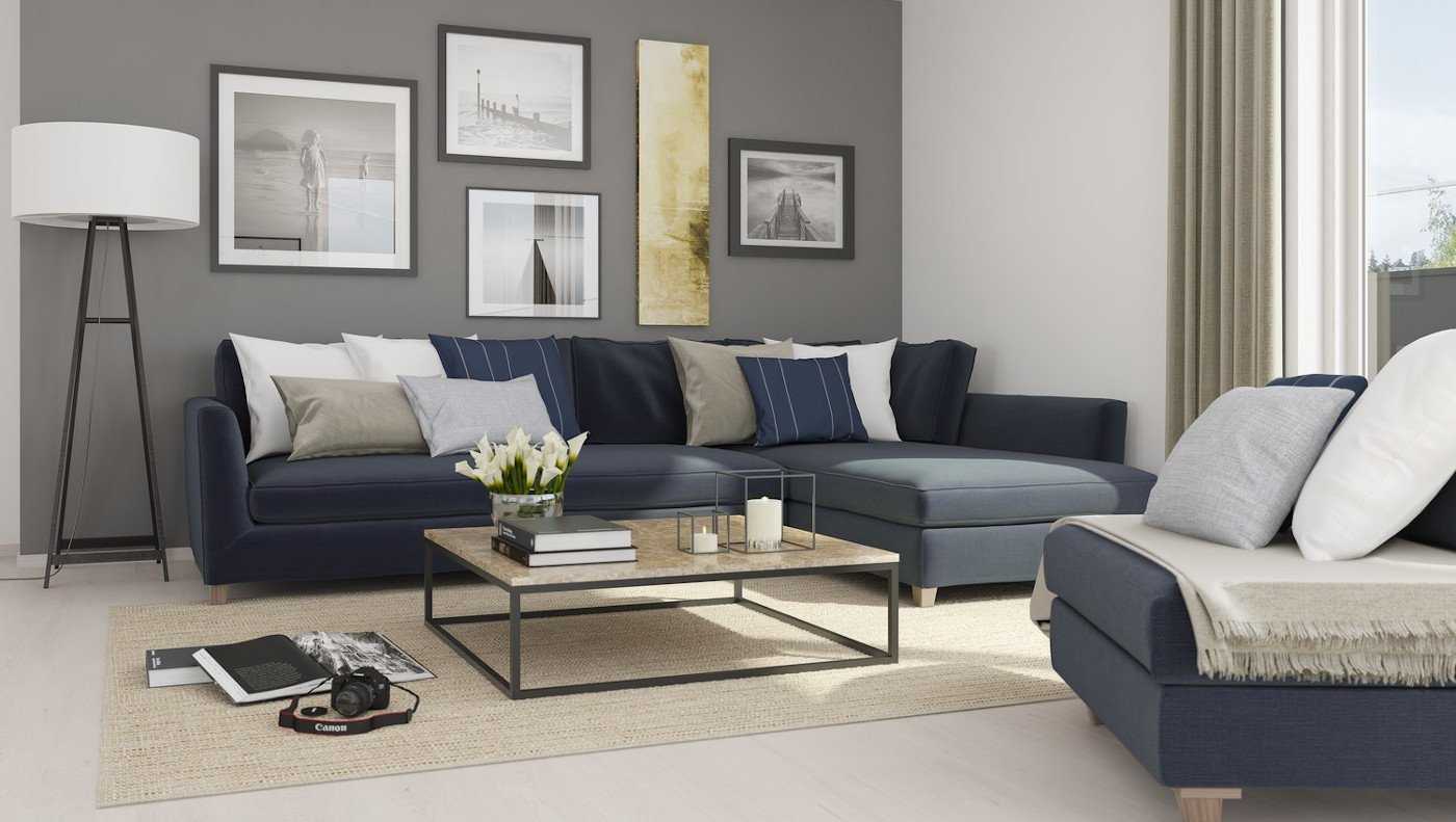Диван серого цвета в интерьере гостиной – 88 фото мебели с лучшим дизайном!