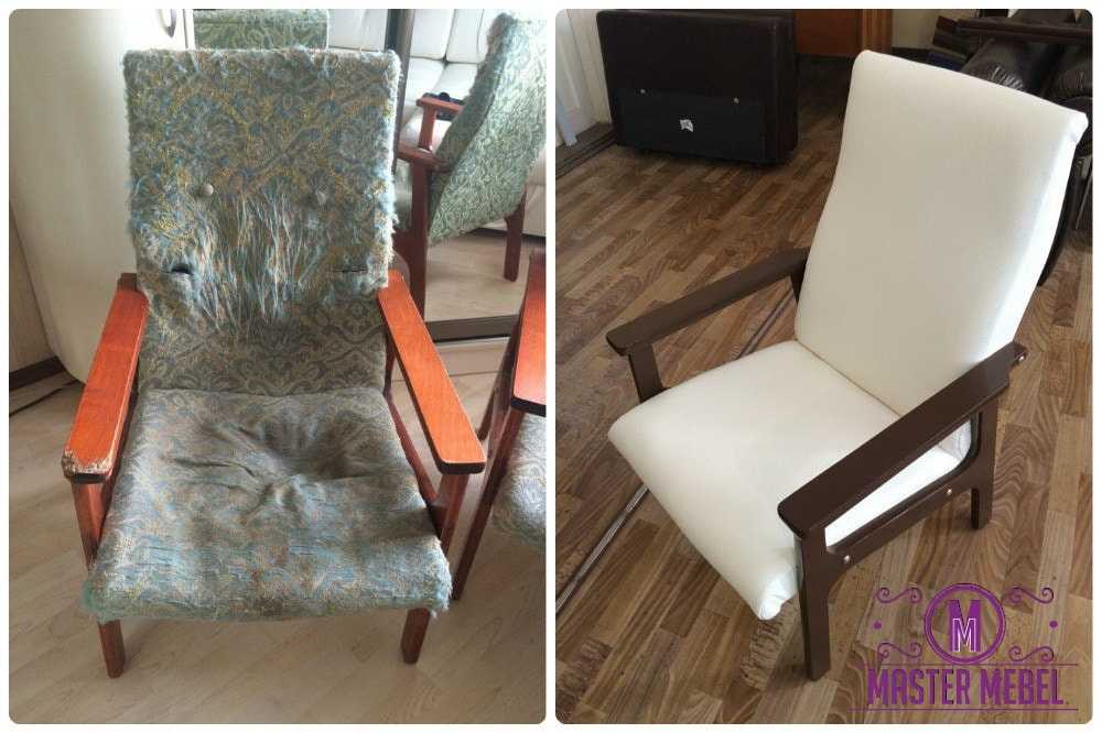 Перетяжка старого кресла — реставрация обивки своими руками