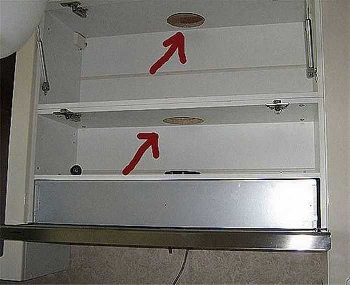 Как правильно встроить вытяжку в шкаф