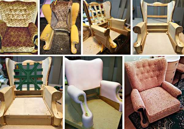 Перетяжка кресла своими руками: пошаговые инструкции и схемы по ремонту и реставрации мягкой мебели