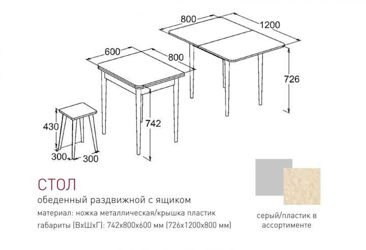Как правильно подобрать размер кухонного стола