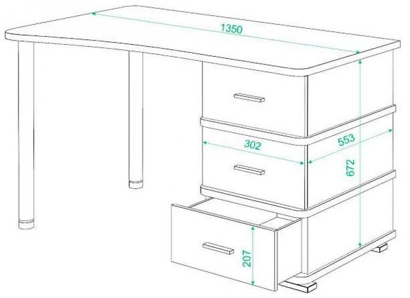 Высота письменного стола: стандарты, как правильно подобрать
