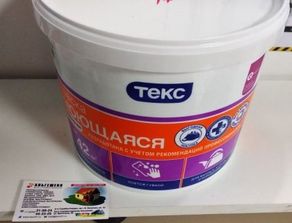 Краска текс: виды, расход, особенности применения