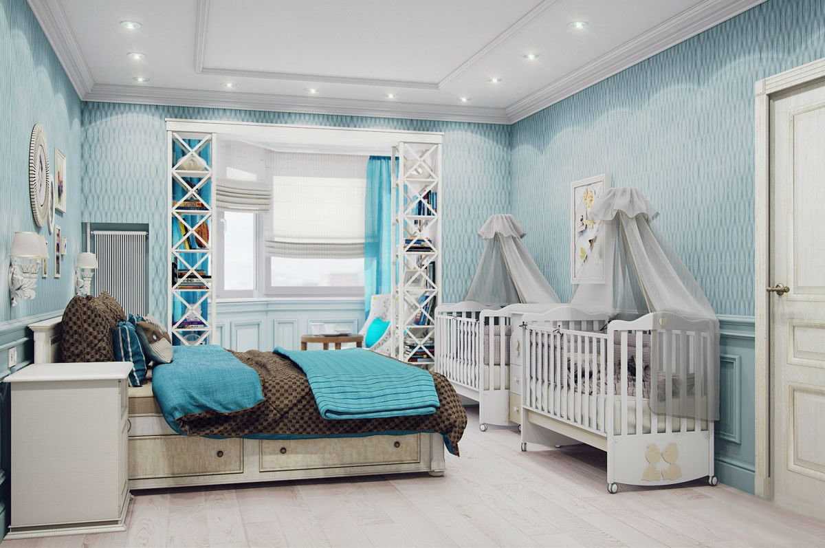 Детская спальня в комнате для родителей: способы зонирования помещения на детскую и взрослую, советы по оформлению