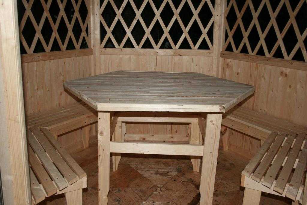Самостоятельное изготовление стола и скамеек на дачном участке: инструкция
