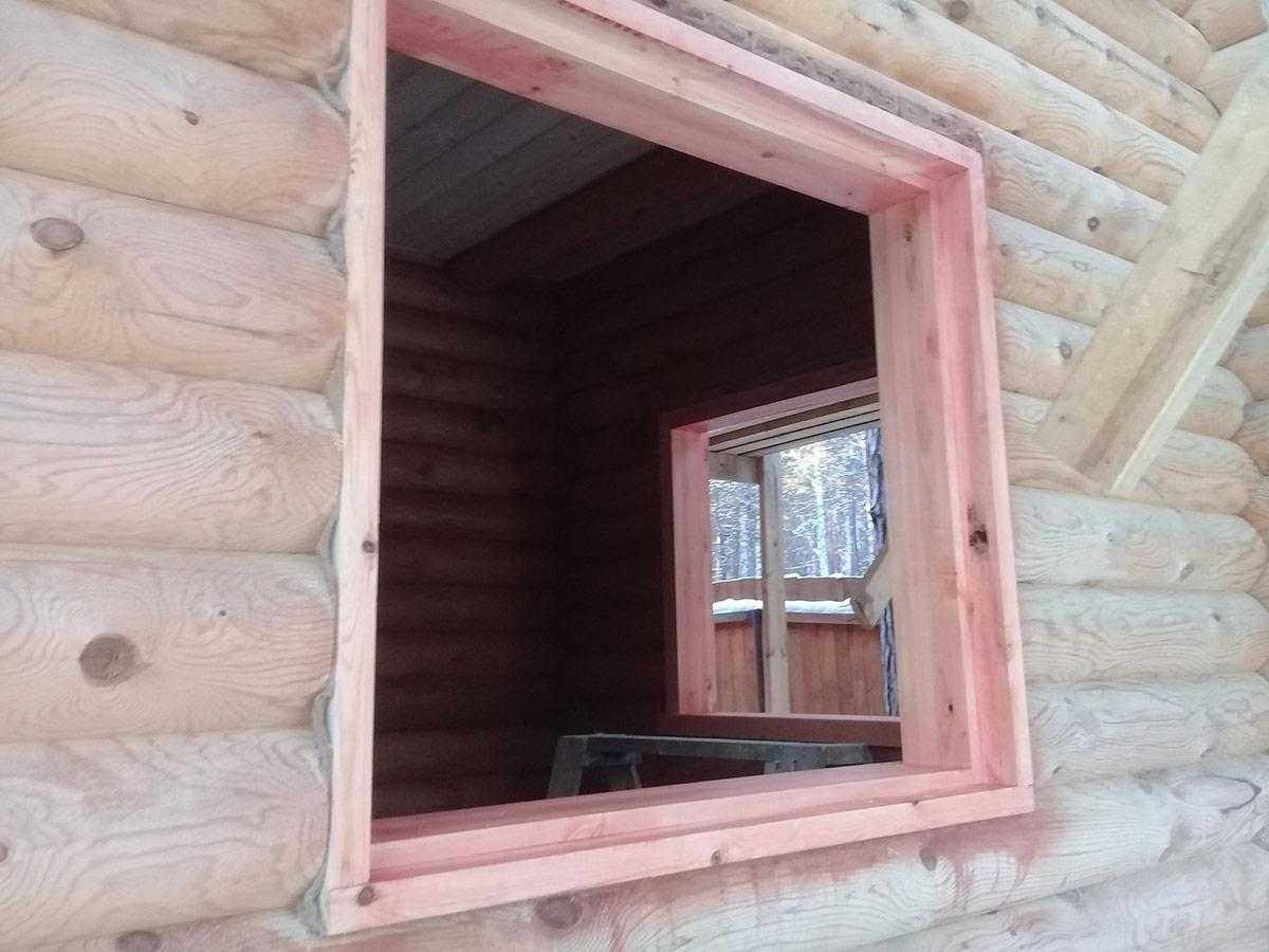 Обсада (окосячка) оконных и дверных проемов в деревянном доме