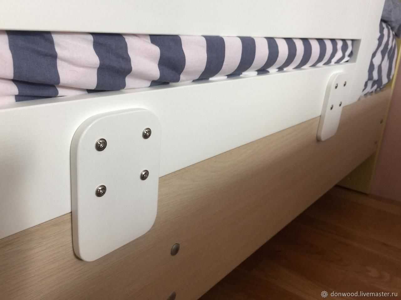 Ограничитель для кровати (33 фото): барьер от падений на взрослую и детскую кроватку, защитный боковой борт своими руками, высота и длина