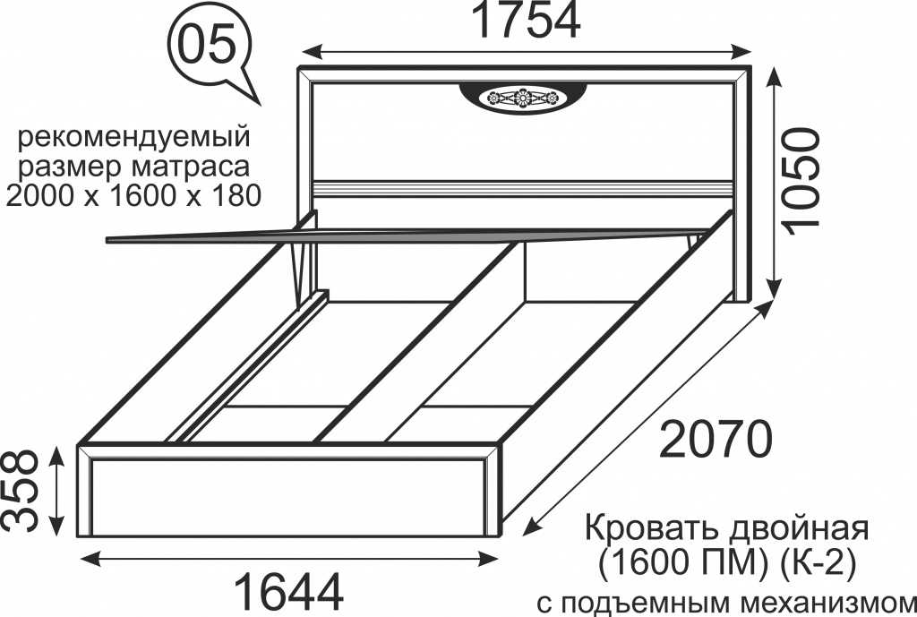Стандартные размеры матрасов для одно-, двуспальной и полуторной кровати